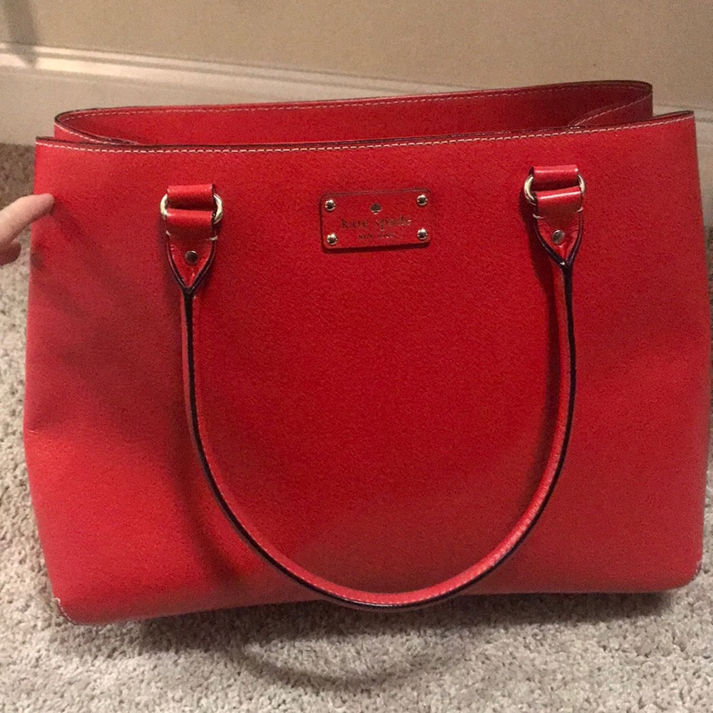 Kate Spade Large Red Tote Handbag
